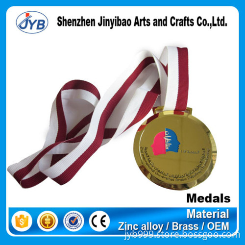custom metal sports awards medals with ribbon